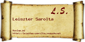 Leiszter Sarolta névjegykártya